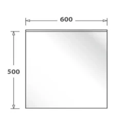 Crédence cuisine fond de hotte verre brillant GLASSY - Blanc l 60 x H 50 cm