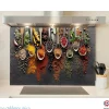 Crédence cuisine fond de hotte Epices et cuillères 5 - Verre trempé - L 60 cm x H 45 cm