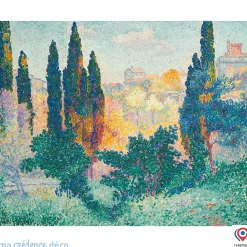 Crédence cuisine fond de hotte Delacroix H. E, Les Cyprès à Cagnes - Verre trempé - L 90 cm x H 70 cm - MaCrédenceDéco