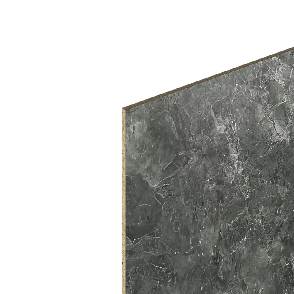 Crédence de cuisine aspect marbre noir GoodHome Kala l. 300 cm x H. 60 cm x Ep. 8 mm