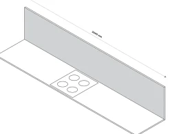 Crédence de cuisine aspect oxydé GoodHome Kabsa l. 300 cm x H. 60 cm x Ep. 10 mm