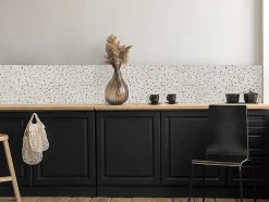 Crédence de cuisine auto-adhésive Caméléo aspect terrazzo l. 200 cm x H. 40 cm x ép. 0,2 mm