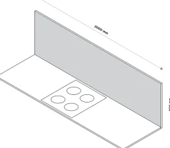 Crédence de cuisine décor bois naturel GoodHome Berberis l. 200 cm x h. 60 cm x ep. 8 mm
