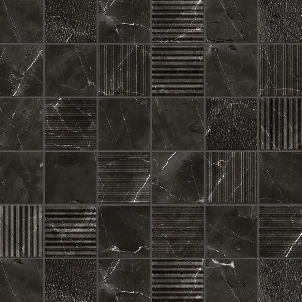 Crédence de cuisine effet marbre noir IDPanneaux L. 300 x H. 60 cm