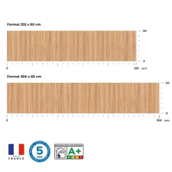 Crédence de cuisine effet bois doré IDPanneaux L. 300 x H. 60 cm
