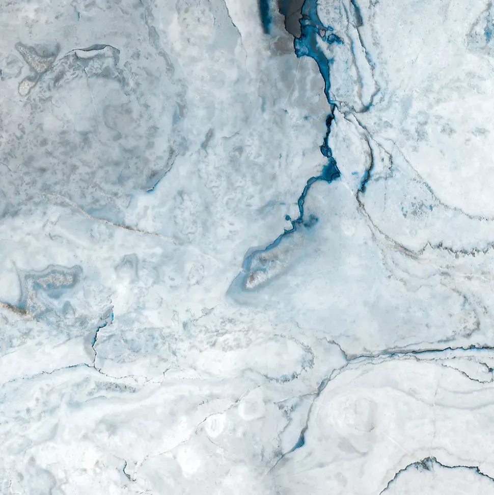 Crédence de cuisine effet marbre bleu lagon IDPanneaux L. 300 x H. 60 cm