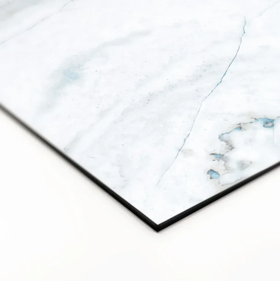 Crédence de cuisine effet marbre bleu lagon IDPanneaux L. 300 x H. 60 cm