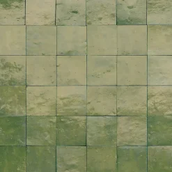 Crédence de cuisine effet Zellige vert brillant IDPanneaux L. 300 x H. 60 cm