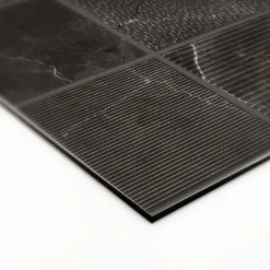 Crédence de cuisine effet marbre noir IDPanneaux L. 255 x H. 60 cm