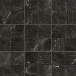 Crédence de cuisine effet marbre noir IDPanneaux L. 255 x H. 60 cm