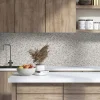 Crédence de cuisine effet terrazzo gris IDPanneaux L. 300 x H. 60 cm