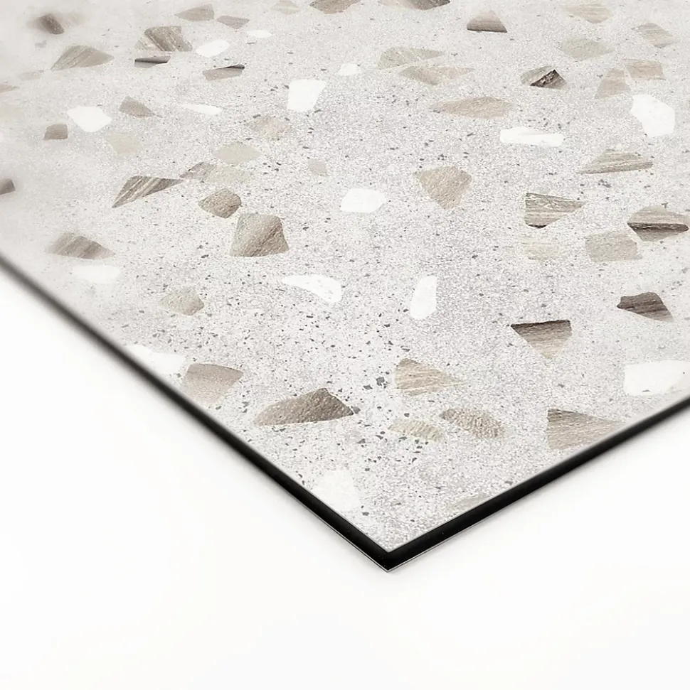Crédence de cuisine effet terrazzo gris IDPanneaux L. 300 x H. 60 cm