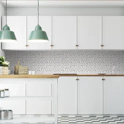Crédence de cuisine effet terrazzo l. 200 x H. 60 x Ep. 0,3 cm