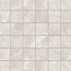 Crédence de cuisine effet marbre blanc carré IDPanneaux L. 255 x H. 60 cm