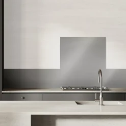 Crédence de cuisine gris brossé 80 x 20 cm