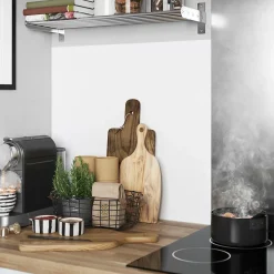 Crédence de cuisine réversible GoodHome décor géométrique blanc l. 180 cm x H. 60 cm x Ep. 3 mm