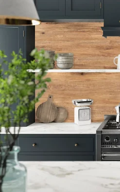 Crédence Exhipro - Chêne Sauvage - Finition Résine UV Effet Touché Bois 60x125cm Chêne Brut