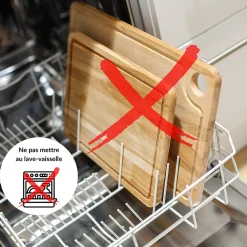 Creative Home Lot 2 Planches À Découper Bois Hêtre 30,5 x 22,5 x 1,2 cm - Cuisine