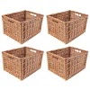 Creative Home Lot de 3 Panier De Rangement En Osier 40 x 30 x 24 cm - Petit Panier Tressé Pour Salle De Bain Cuisine Maison
