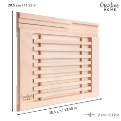 Creative Home Planche a Decouper en Bois - 35,5 x 28,5 x 2 cm - avec Compartiment Ramasse Miette Amovible - Bois de Hêtre Naturel