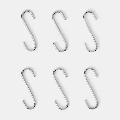 Crochet de rangement forme S Datil GoodHome inox vendu par 6 pièces