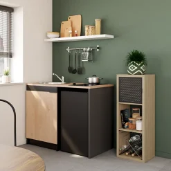 Croisillon en métal pour étagère GoodHome Mixxit noir