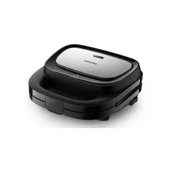 Croque monsieur 3 en 1 Philips HD2350/80 toaster & gaufrier noir/métal Série 5000, 750W