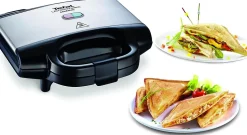 Croque-monsieur Tefal 700W antiadhésif acier/noir