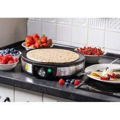 Crêpière, 30cm Diamètre, Revêtement Antiadhésif, Température Réglable Adler AD3058 1600W Noir