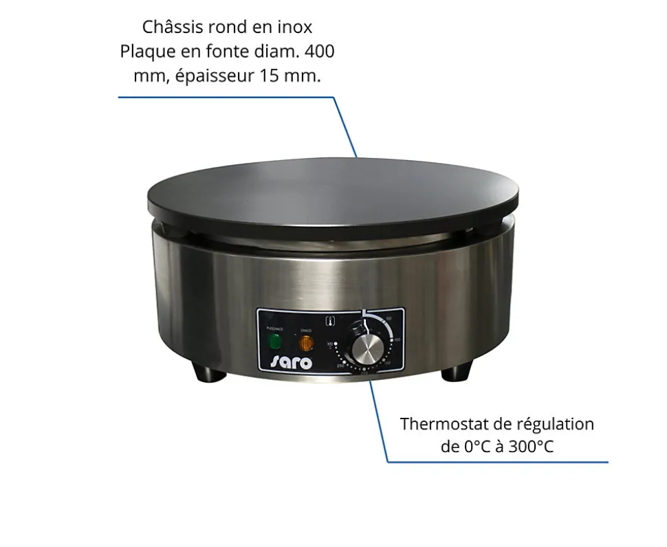 Crêpière Ronde Electrique 1 Plaque - L2G