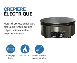 Crêpière Ronde Electrique 1 Plaque - L2G