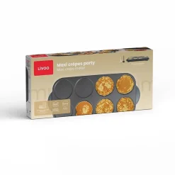 Crêpière 1500w 12 cm multi crêpes Livoo DOC186G maxi crêpes party