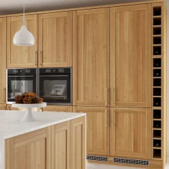 Côté de remplacement bas gauche Goodhome Verbena chêne massif H. 72 cm x l. 57 cm x Ep. 18 mm