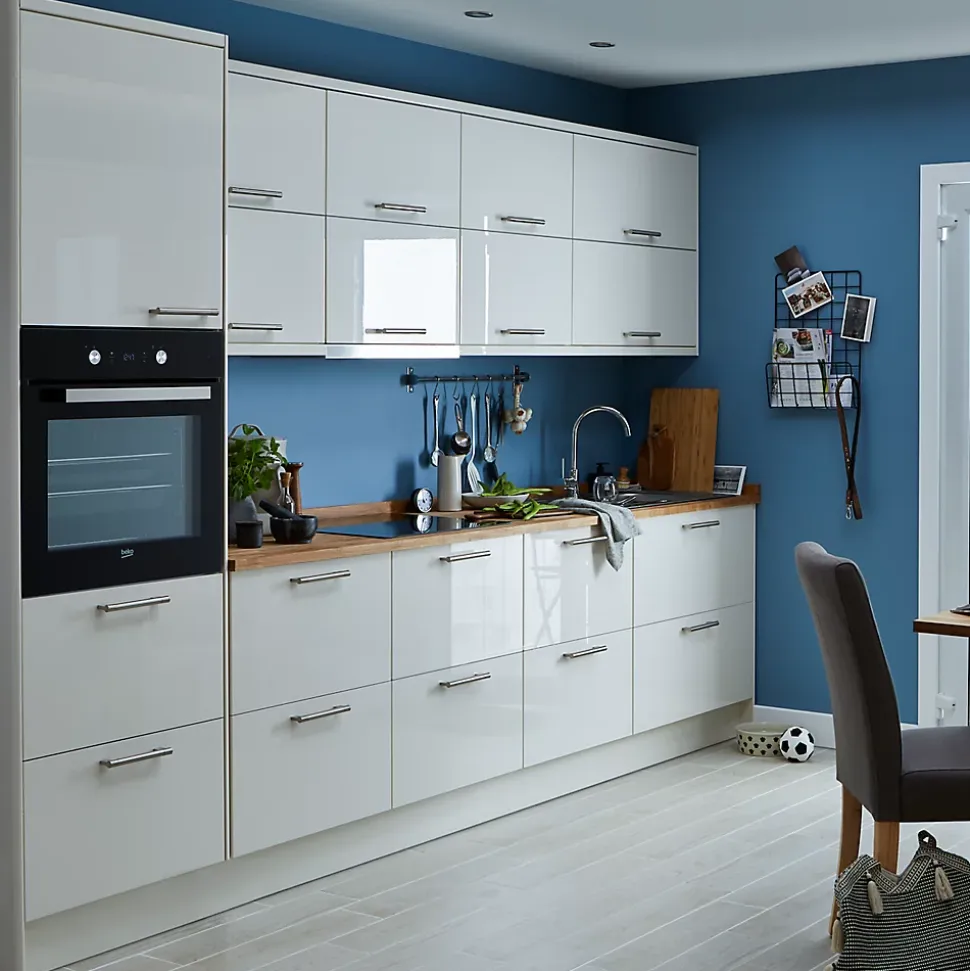 Côté de remplacement électroménager Goodhome Stevia crème H. 201 cm x l. 57 cm x Ep. 18 mm