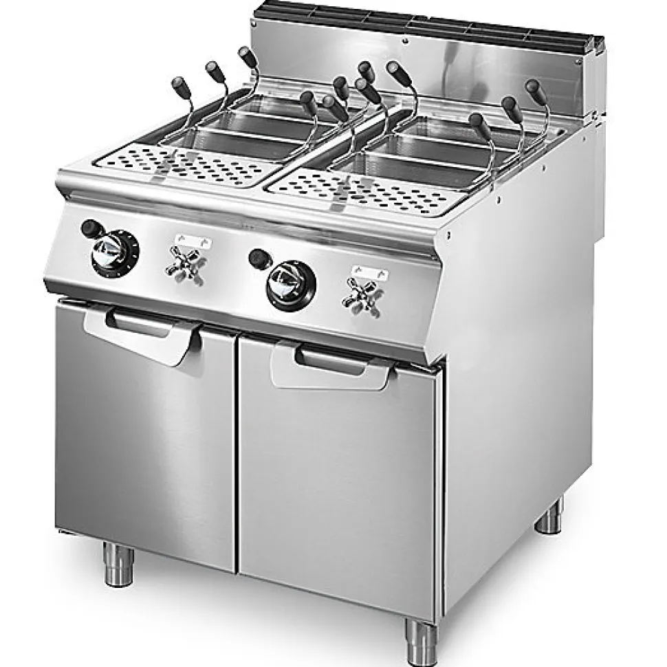 Cuiseur à Pâtes Gaz, 2 Bacs GN 1/1, Capacité 2x40 Litres - Virtus
