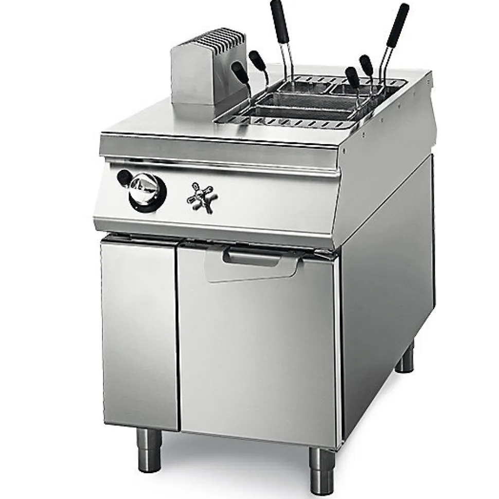 Cuiseur à Pâtes Gaz sur Coffre avec Portes, 1 Bac GN 1/1 - 40 Litres - Virtus