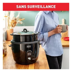 Cuiseur à riz 1.5l 710w avec panier vapeur noir Tefal RK1038