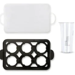 Cuiseur a oeufs - LIVOO - DOC290 - 400W - 6 oeufs - Acier inoxydable - Maintien au chaud - Support a oeufs, couvercle et verre d