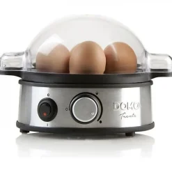 Cuiseur a oeufs DOMO - 400W DO9142EK - Indicateurs - Acier inoxydable - Jusqu'a 7 oeufs