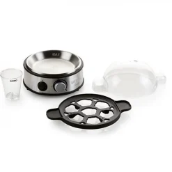 Cuiseur a oeufs DOMO - 400W DO9142EK - Indicateurs - Acier inoxydable - Jusqu'a 7 oeufs