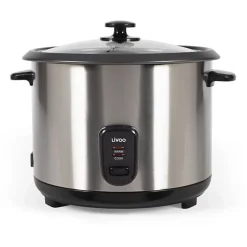 Cuiseur de Riz Electrique et vapeur acier inoxydable - LIVOO - DOC293 - 1000W - 2,8L - Acier inoxydable - Maintien au chaud