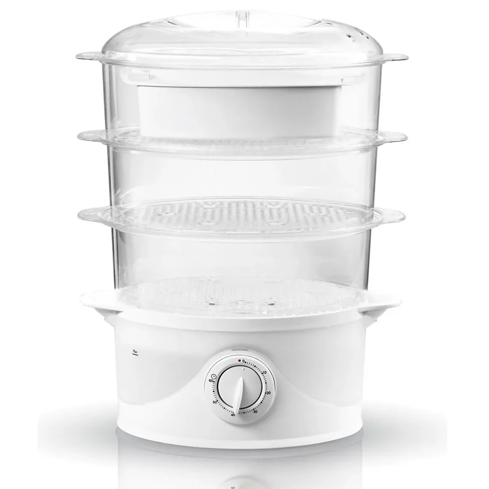 Cuiseur vapeur Puissance de 800 W. - 9L - Trois réservoirs de vapeur Steam Turbo transparents - Adler AD 633