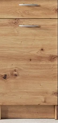 CUISINE COMPLETE 1ER PRIX MELA CHENE FONCE 1M80 NON MONTEE SANS ELECTROMENAGER AVEC PLAN DE TRAVAIL 5 MEUBLES