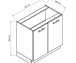 CUISINE COMPLETE GIANNI BLANC ANGLE 260X200 NON MONTEE SANS ELECTROMENAGER 9 MEUBLES