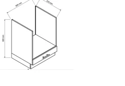 CUISINE COMPLETE GIANNI BLANC ANGLE 260X200 NON MONTEE SANS ELECTROMENAGER 9 MEUBLES