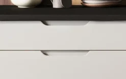 CUISINE COMPLETE ISABEL GRIS CLAIR ANGLE 260X200 NON MONTEE SANS ELECTROMENAGER 9 MEUBLES