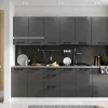 CUISINE COMPLETE OSCAR GRIS 2M60 NON MONTEE SANS ELECTROMENAGER 8 MEUBLES