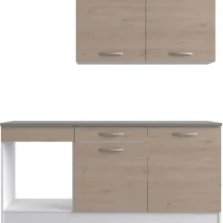 Cuisine complete OSLO - L 180cm - Chene - Plan de travail inclus