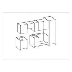 Cuisine complete SARA - Décor chene sonoma - L300 cm