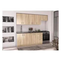 Cuisine complete SARA - Décor chene sonoma - L240 cm